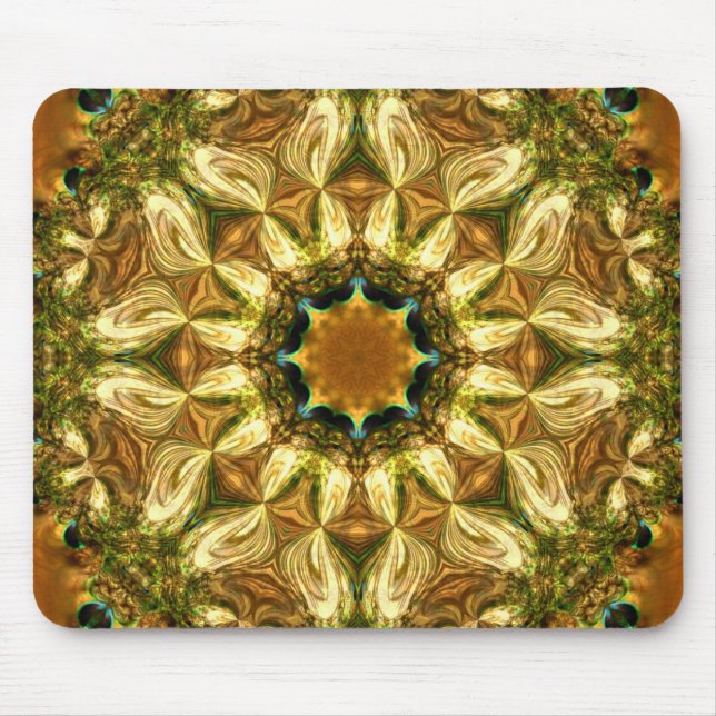 Golden Nature Mandala Mousepad (Front)