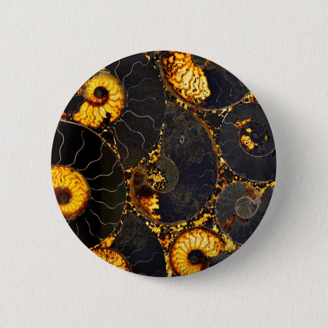 Golden Nautilus 6 Cm Round Badge (Front)