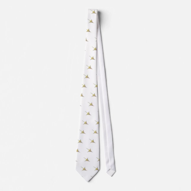 Golden Nazca Lines Hummingbird Tie (Front)