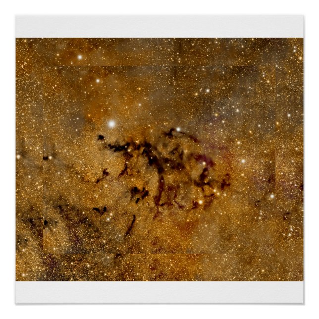 Golden Nebula Starfield – Cosmic Wall Art (Front)