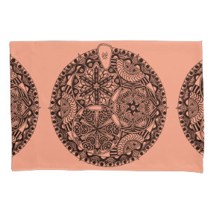 Golden Nebulae (hand-drawn art) Pillowcase