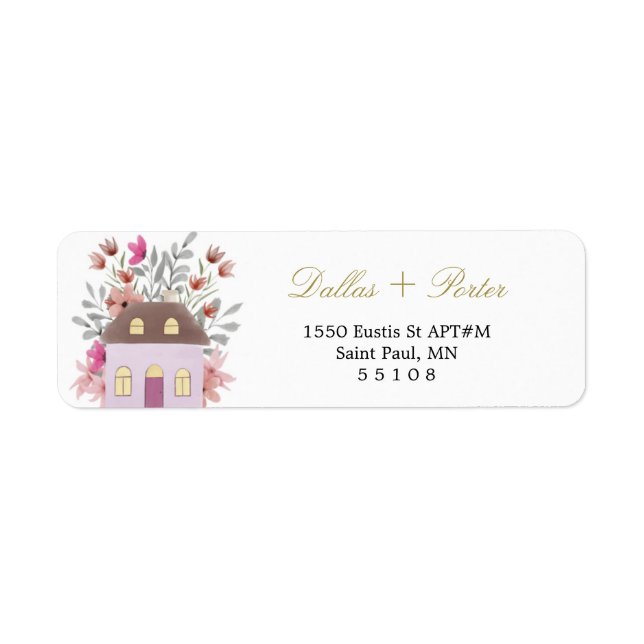 Golden New Home Address Labels (Front)
