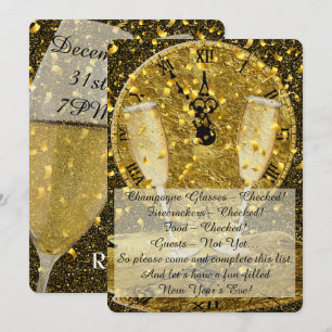 Golden New Years Eve Invitation