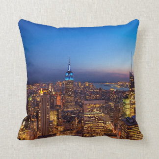 Golden New York City Skyline Cushion