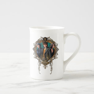 Golden Newt, Tina, and Leta Art Deco Portrait Bone China Mug