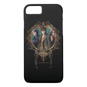 Golden Newt, Tina, and Leta Art Deco Portrait iPhone 8/7 Case