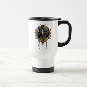 Golden Newt, Tina, and Leta Art Deco Portrait Travel Mug
