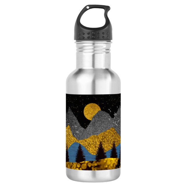Golden Night 532 Ml Water Bottle (Front)
