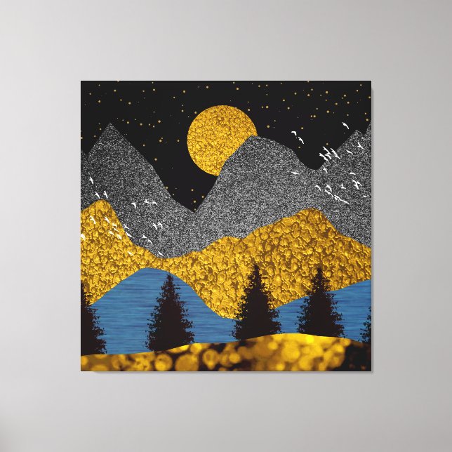 Golden Night Canvas Print (Front)