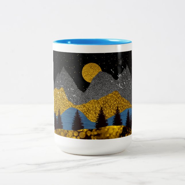 Golden Night Two-Tone Coffee Mug (Center)