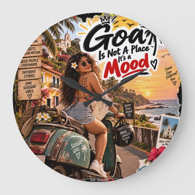 Golden Nights – Goa Large Clock (Front)