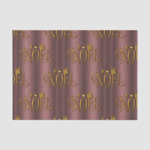 Golden Noel and Rose Gold Christmas Tissue Paper