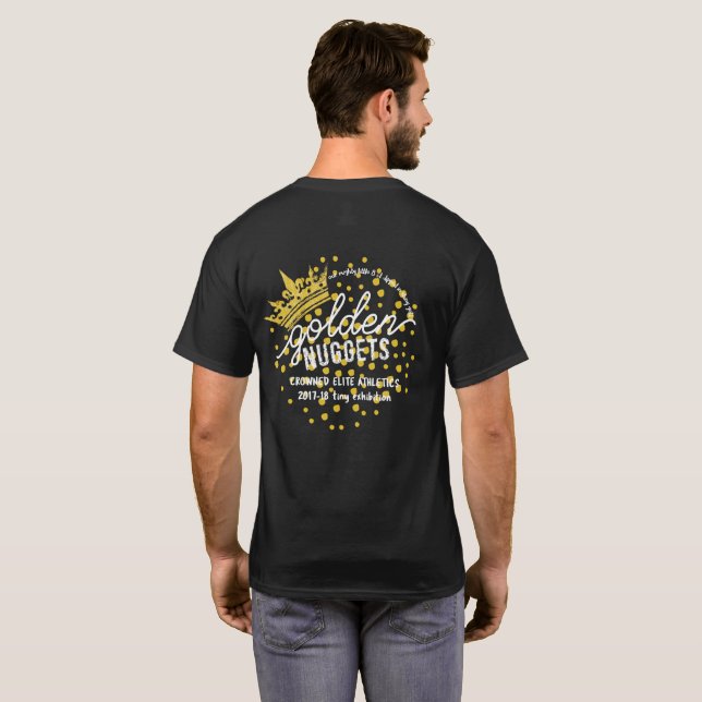 GOLDEN NUGGETS: Official Logo on Black T-Shirt (Back Full)