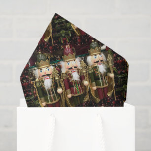 Golden Nutcracker Soldiers Christmas Tissue Paper