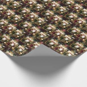 Golden Nutcracker Soldiers Christmas Wrapping Paper