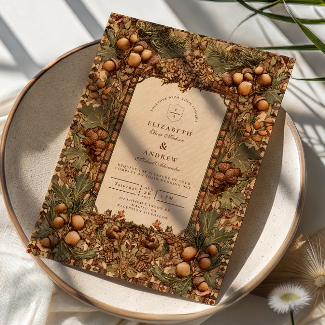 Golden Oak Forest Wedding Invitation (Creator Uploaded)