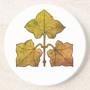 Golden Oak Leaf Coaster