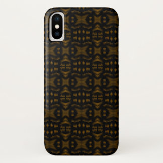 Golden Obsidian Tribal Ikat Pattern iPhone X Case