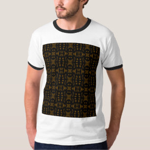 Golden Obsidian Tribal Ikat Pattern T-Shirt