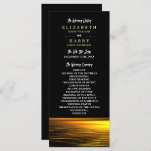 Golden Ocean, Elegant Beach Wedding Programme