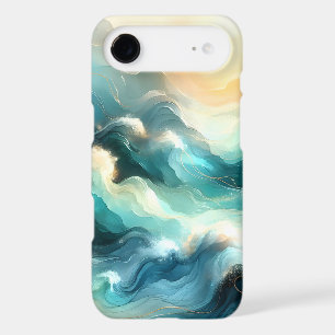 Golden Ocean Flow Abstract Waves
