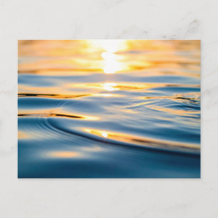 Golden Ocean Ripples Postcard