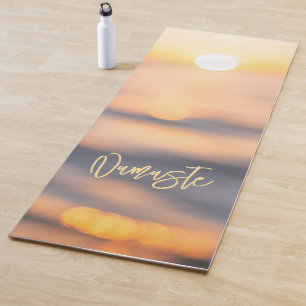 Golden Ocean Sunset Namaste Personalised Yoga Mat