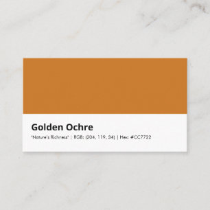 Golden Ochre   "Nature’s Richness" Business Card