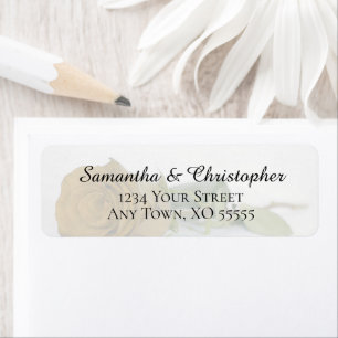 Golden Ochre Rose Elegant Wedding Return Address