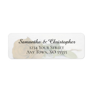 Golden Ochre Rose Elegant Wedding Return Address