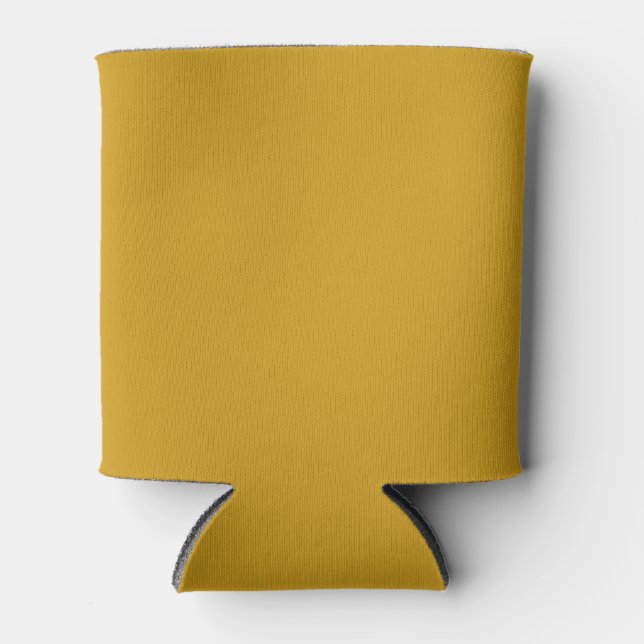 Golden Ochre Solid Colour Can Cooler (Front)