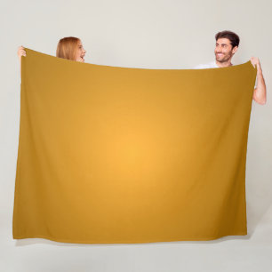 Golden Ochre Warm Tones Cheerful Fleece Blanket