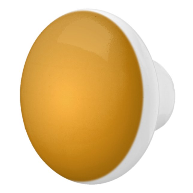 Golden Ochre Warm Tones Rustic Stylish Ceramic Knob (Right)