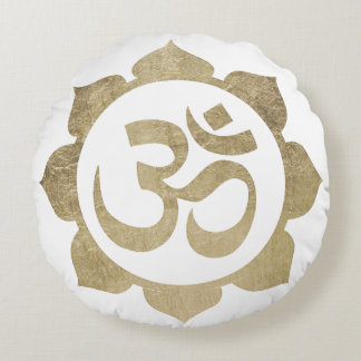 Golden Ohm Round Cushion