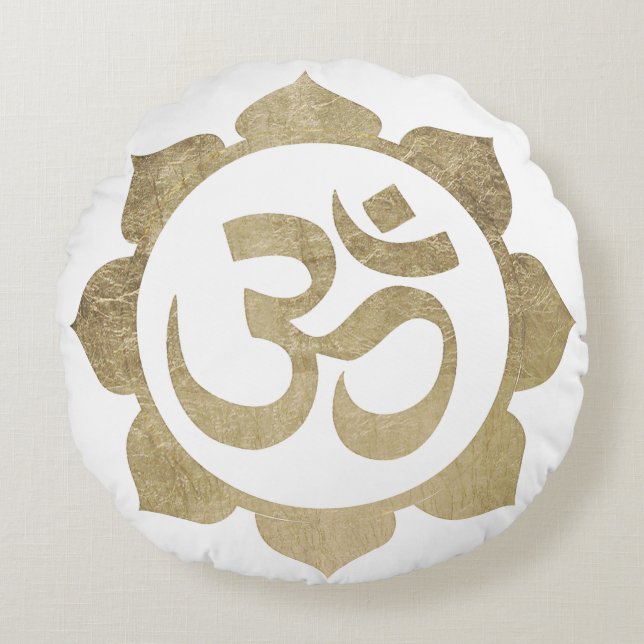 Golden Ohm Round Cushion (Front)