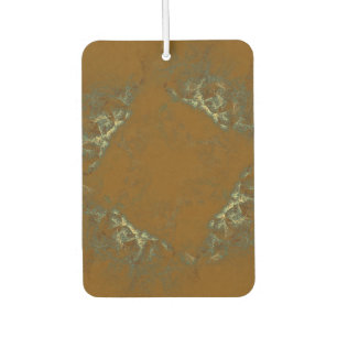Golden olive abstract   car air freshener