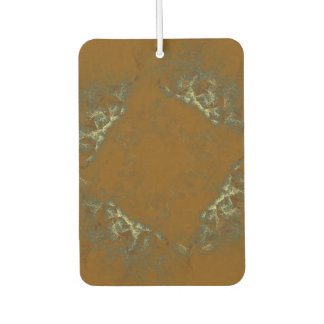 Golden olive abstract   car air freshener