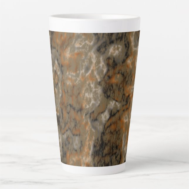 Golden Olive Marble  Latte Mug (Front)