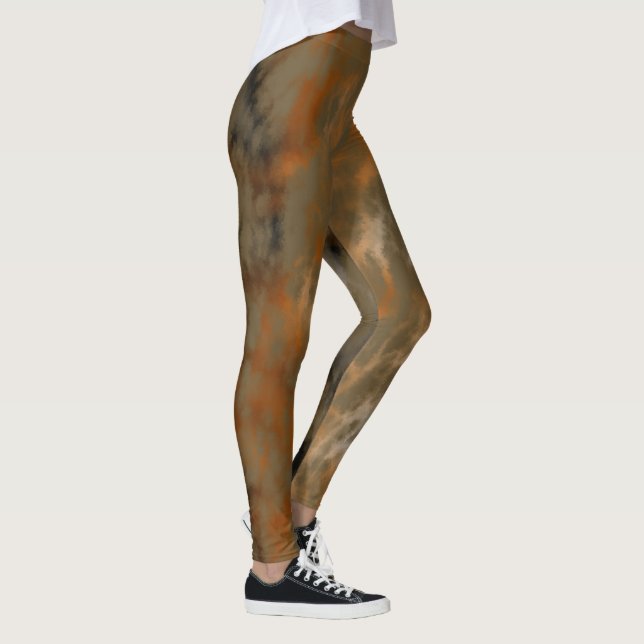 Golden Olive Marble   Leggings (Right)