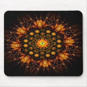 Golden Om Jewel Mouse Pad