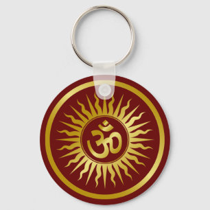 Golden Om Key Ring