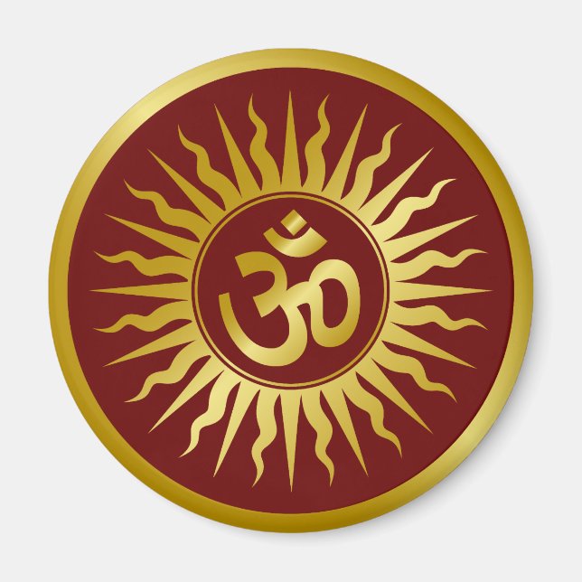 Golden Om Magnet (Front)