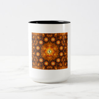 Golden Om Namaste' Two-Tone Coffee Mug