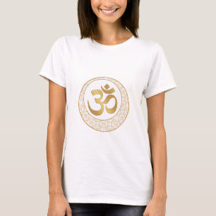 Golden Om – Spirituelles T-Shirt- heiligem Urklang T-Shirt