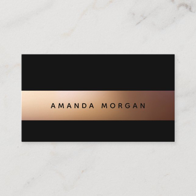 Golden Ombré, Modern Business Card (Front)