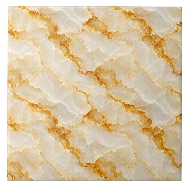 Golden Onyx Marble Luxury Pattern Seamless Tile (Front)