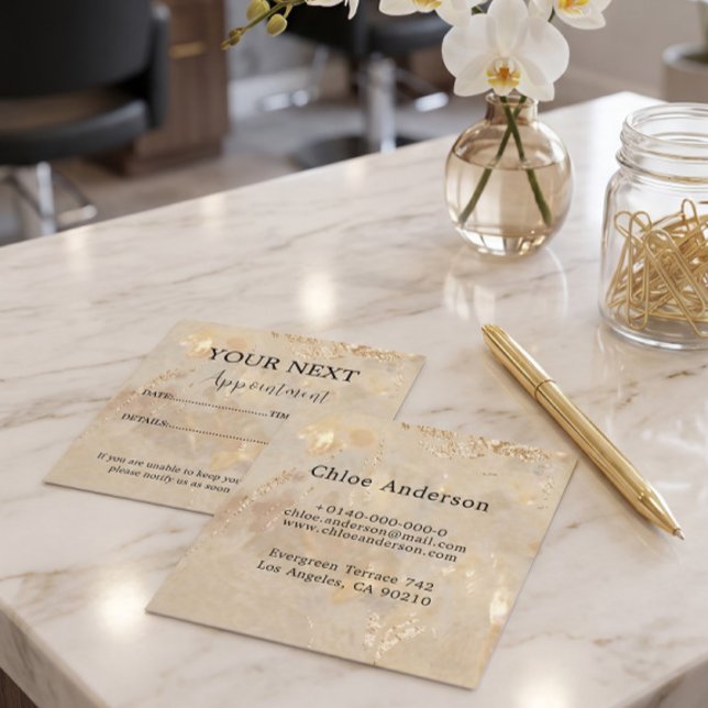 Golden Opal Appointment Reminder Card (Creator Uploaded)