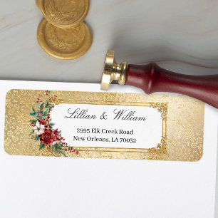 Golden Opulence Christmas Floral Wedding