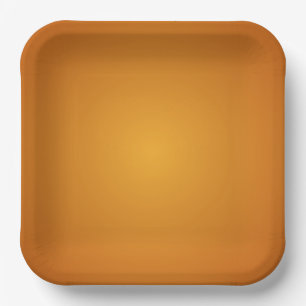 Golden Orange Burnt Orange Golden Brown Paper Plate