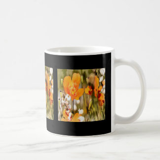 Golden Orange California Poppy Acrylic Painting Coffee Mug